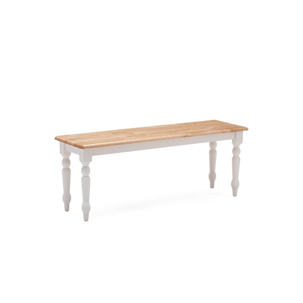 Windsor Farmhouse Dining Bench - Cream/Natural
