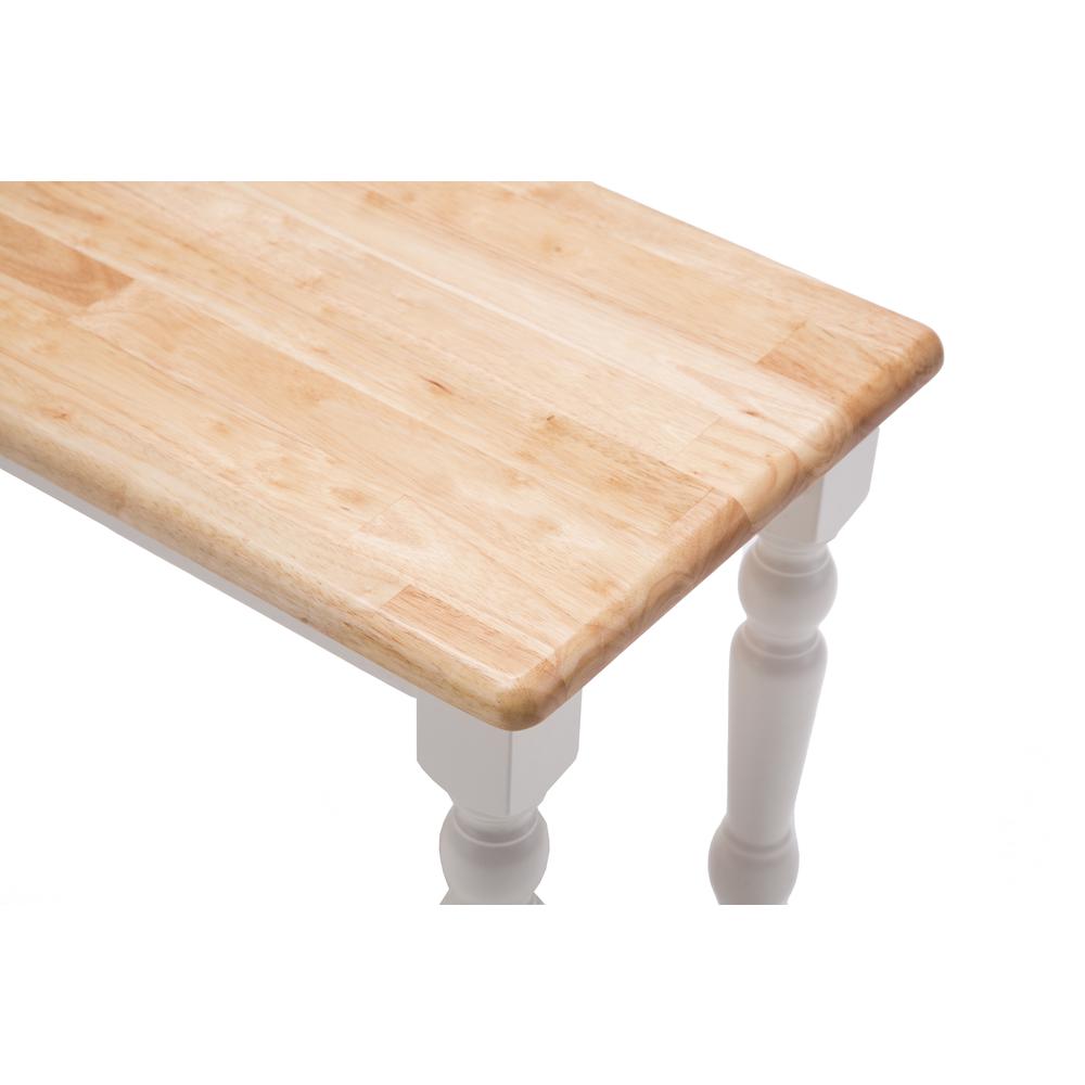 Windsor Farmhouse Dining Bench - Cream/Natural