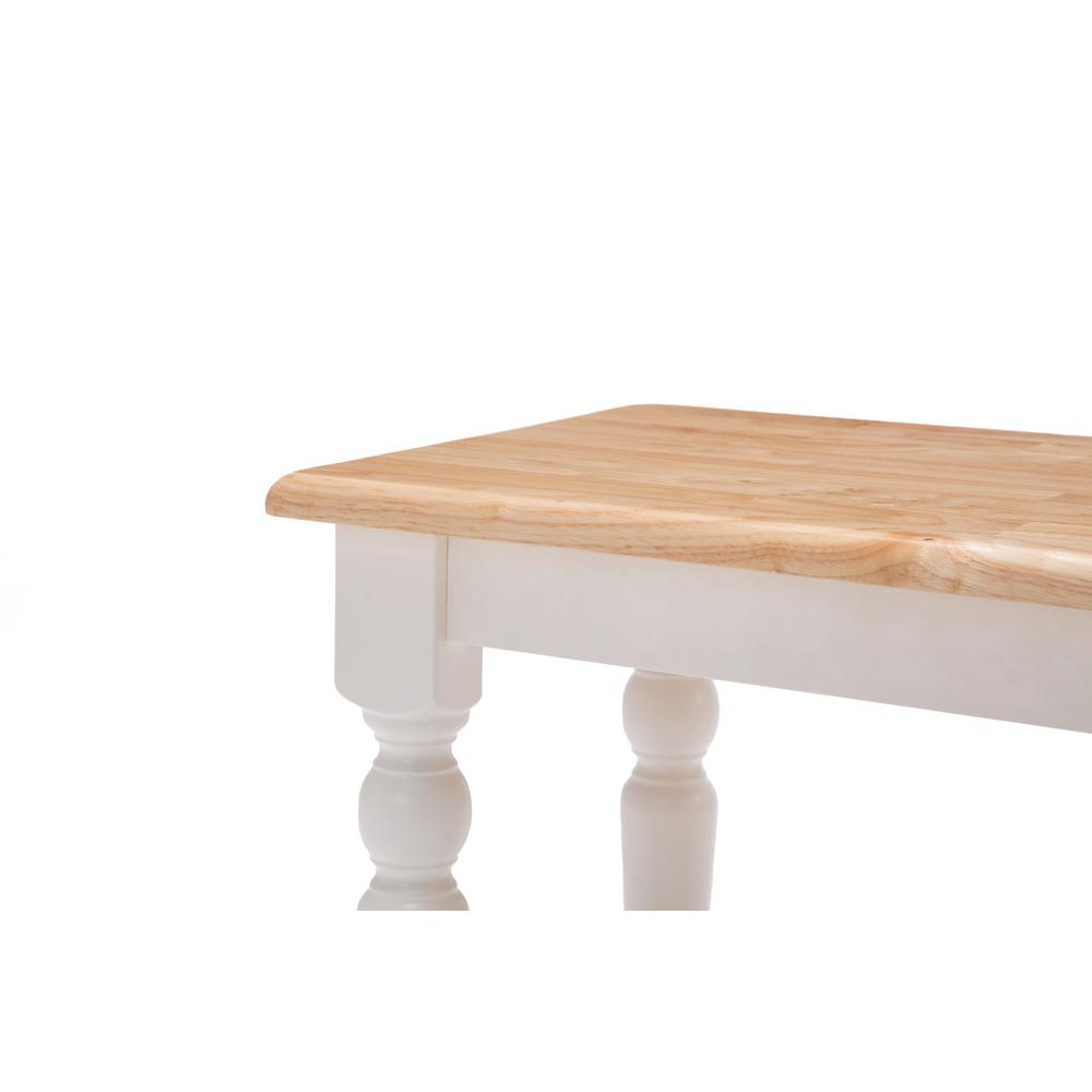 Windsor Farmhouse Dining Bench - Cream/Natural