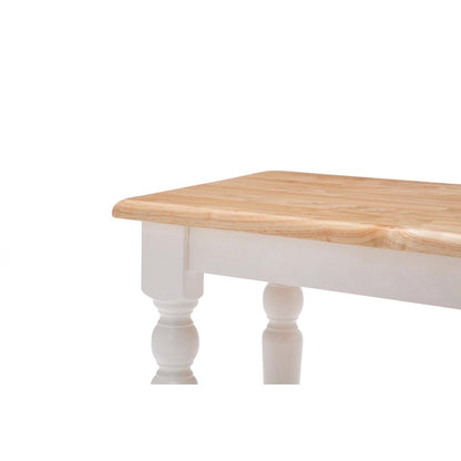 Windsor Farmhouse Dining Bench - Cream/Natural