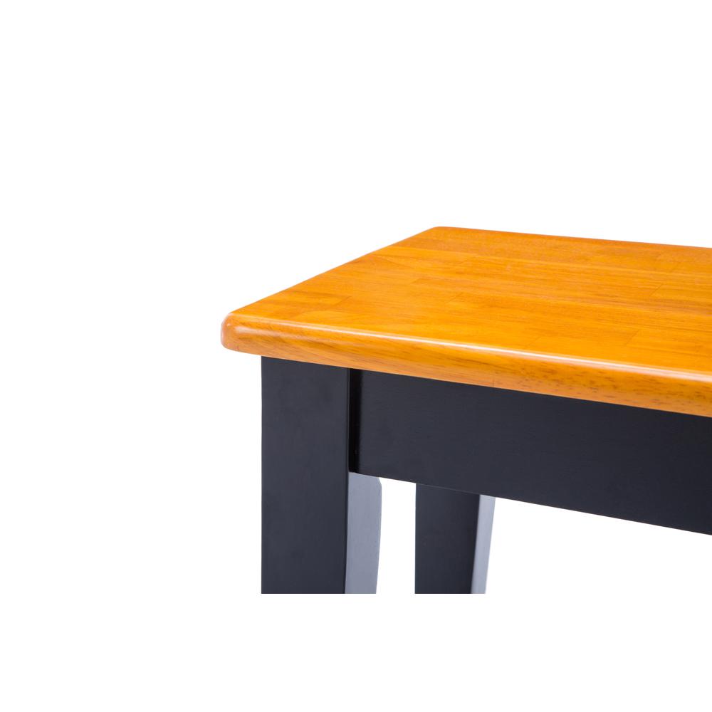 Shaker Dining Bench - Black/Oak