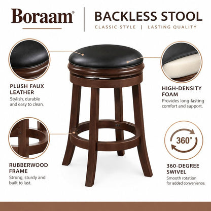 Boraam Backless Swivel Counter Stool - Cappuccino