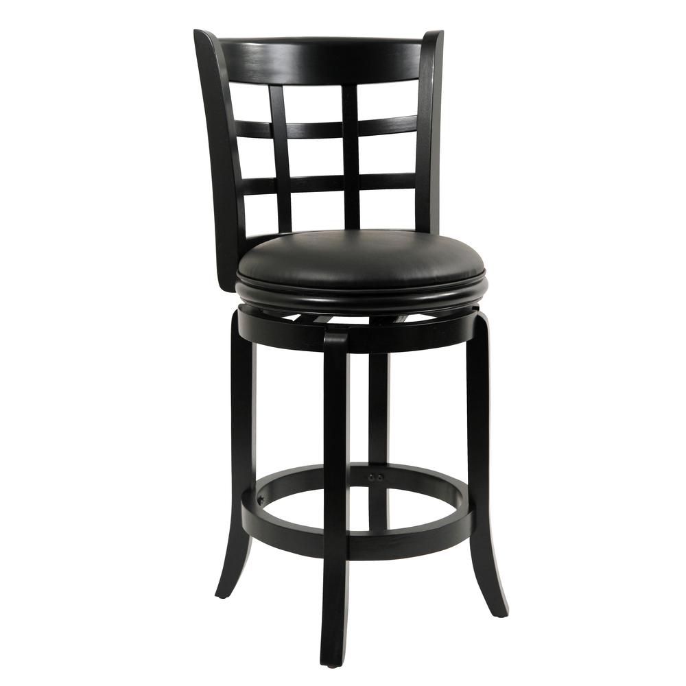Kyoto Swivel Counter Stool - Black