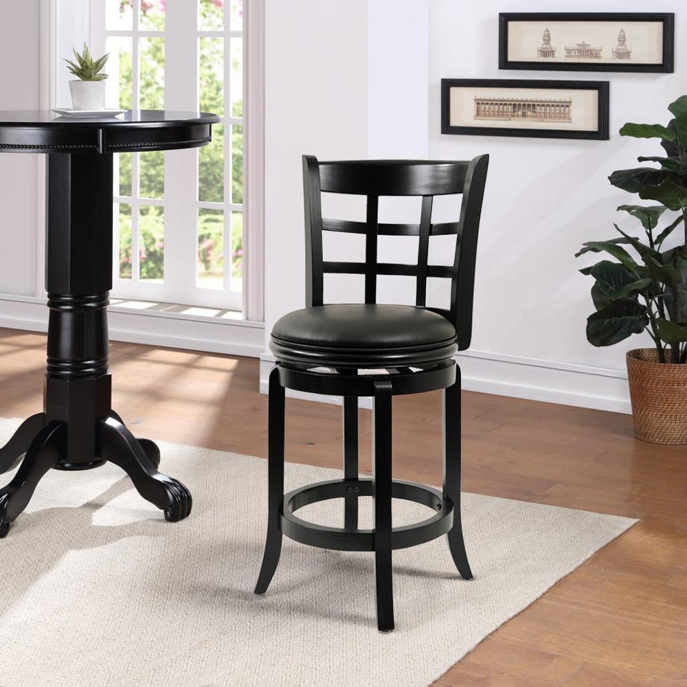 Kyoto Swivel Counter Stool - Black