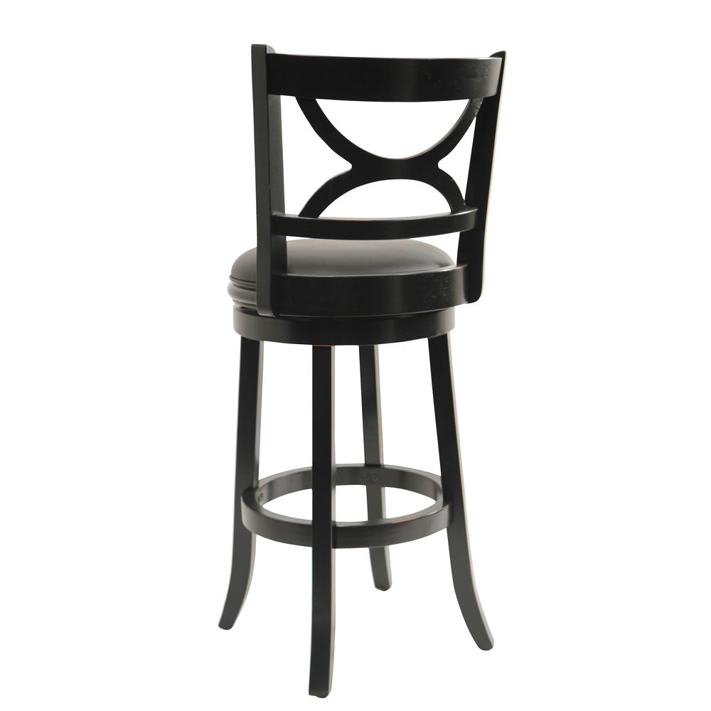 Florence Swivel Bar Stool - Black Sandthru Finish