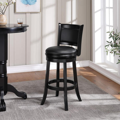 Augusta Swivel Bar Stool - Black