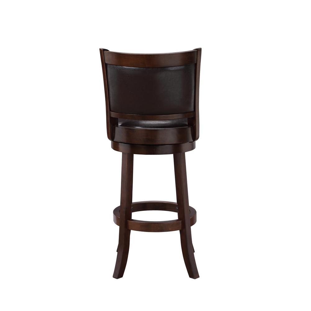 Augusta Swivel Bar Stool - Cappuccino/Dark Brown