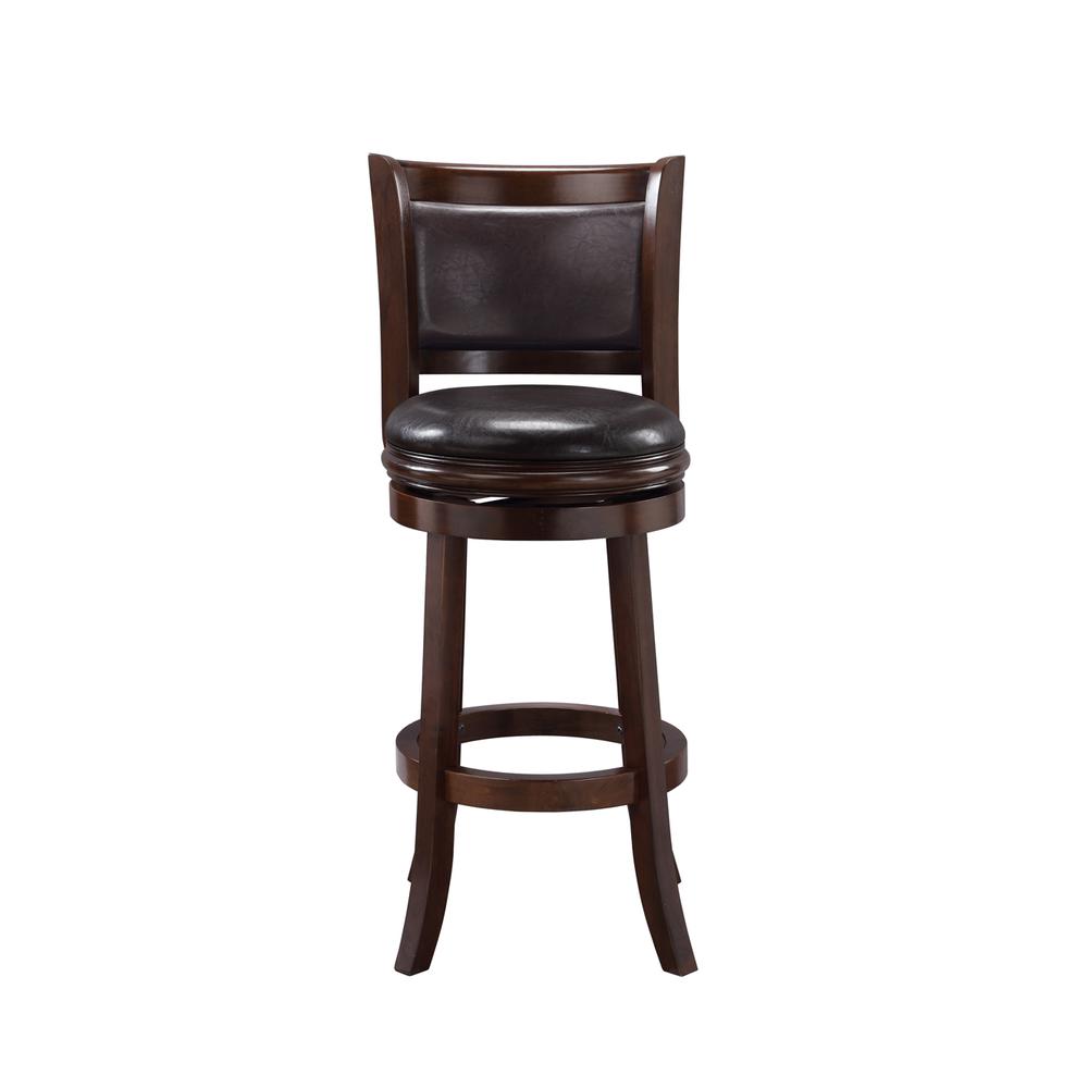 Augusta Swivel Bar Stool - Cappuccino/Dark Brown