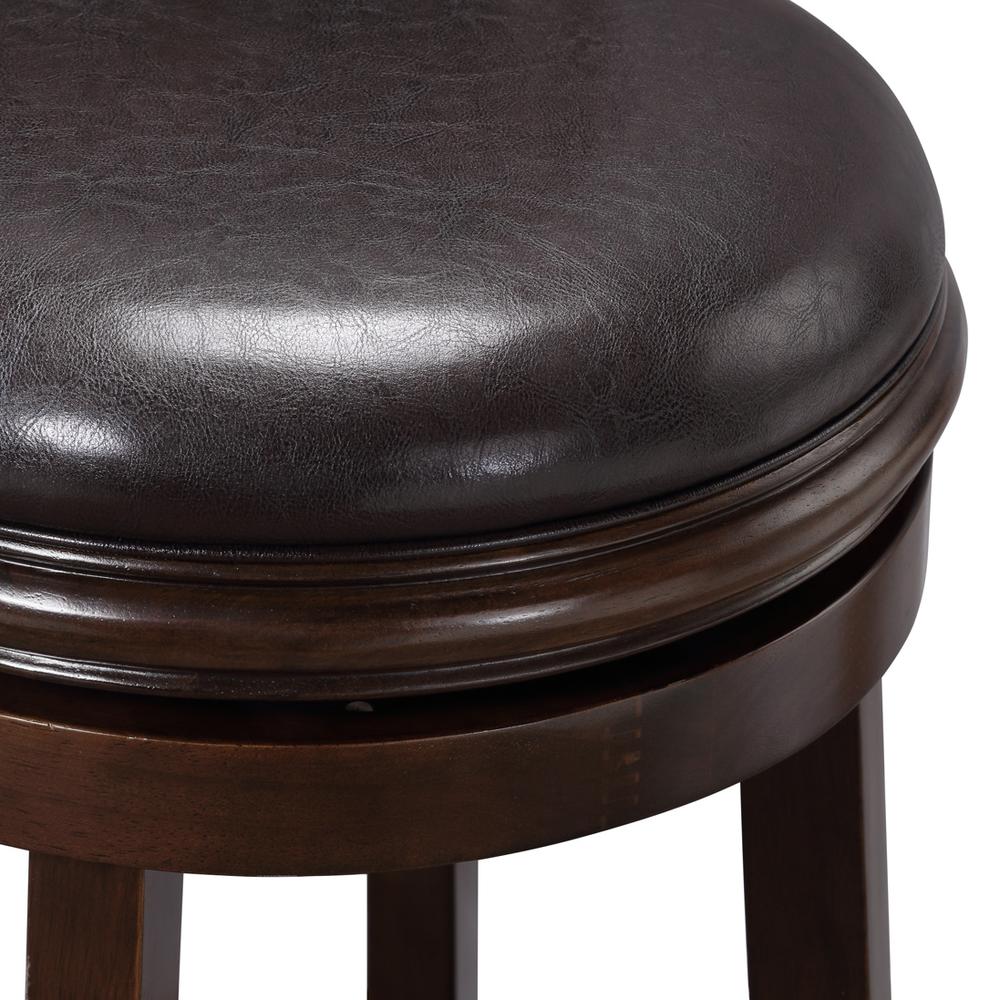Augusta Swivel Bar Stool - Cappuccino/Dark Brown
