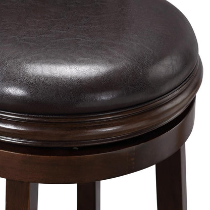 Augusta Swivel Bar Stool - Cappuccino/Dark Brown