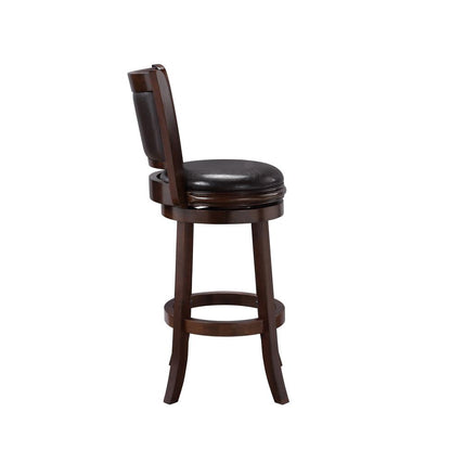 Augusta Swivel Bar Stool - Cappuccino/Dark Brown