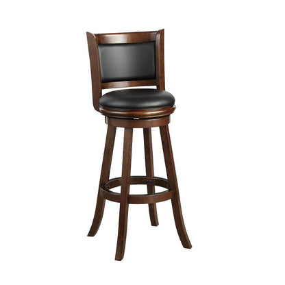 FurniFact Extra Tall Bar Stool with Swivel Seat and Faux Leather, Black