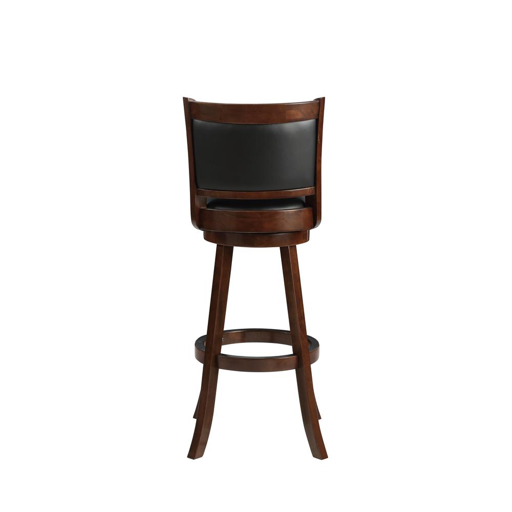 FurniFact Extra Tall Bar Stool with Swivel Seat and Faux Leather, Black