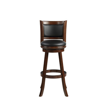 FurniFact Extra Tall Bar Stool with Swivel Seat and Faux Leather, Black