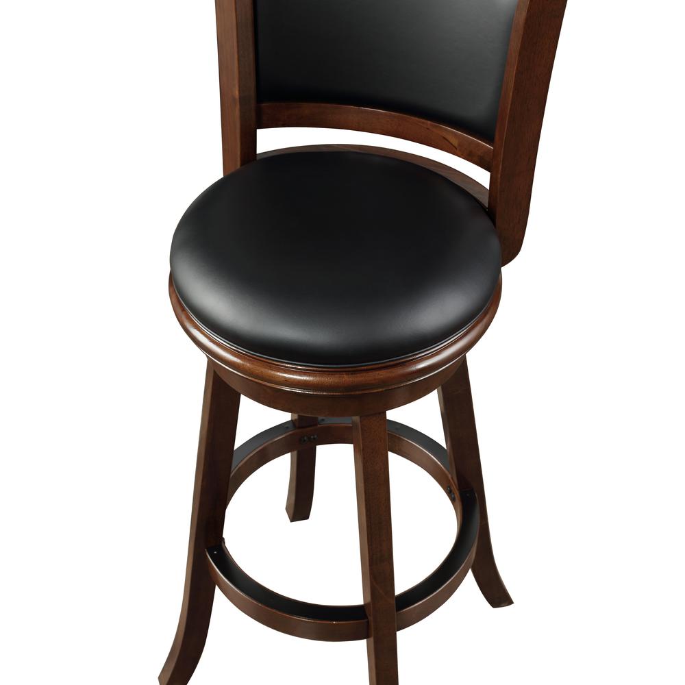 FurniFact Extra Tall Bar Stool with Swivel Seat and Faux Leather, Black