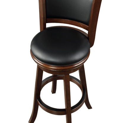 FurniFact Extra Tall Bar Stool with Swivel Seat and Faux Leather, Black