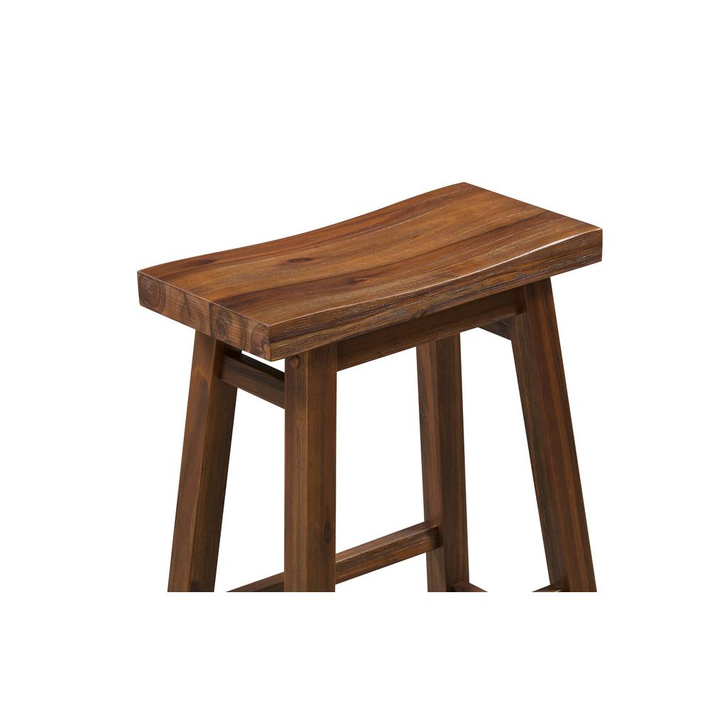 Sonoma Backless Saddle Bar Stool - Chestnut Wire-Brush
