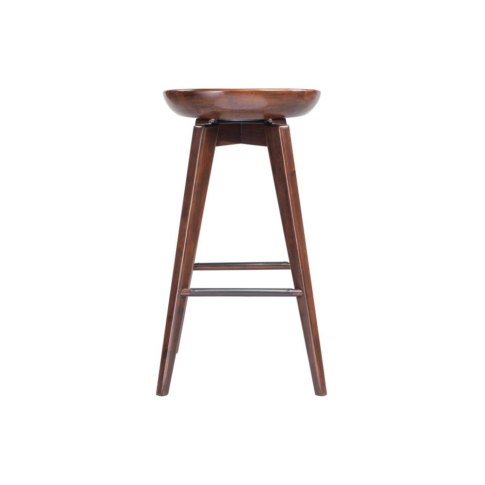 Bali Backless Swivel Bar Stool, Cappuccino
