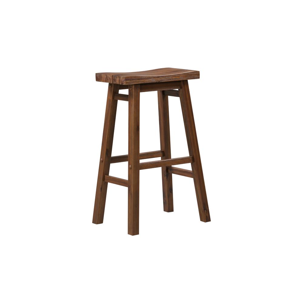 Sonoma Backless Saddle Bar Stools - Chestnut Wire-Brush - Set of 2