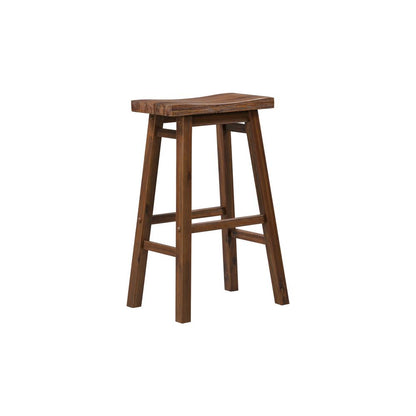 Sonoma Backless Saddle Bar Stools - Chestnut Wire-Brush - Set of 2