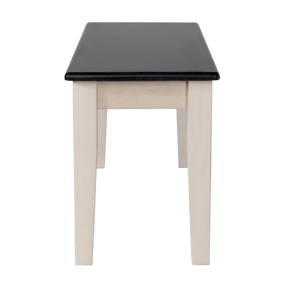 Shaker Dining Bench - European Black Ash/Antique White