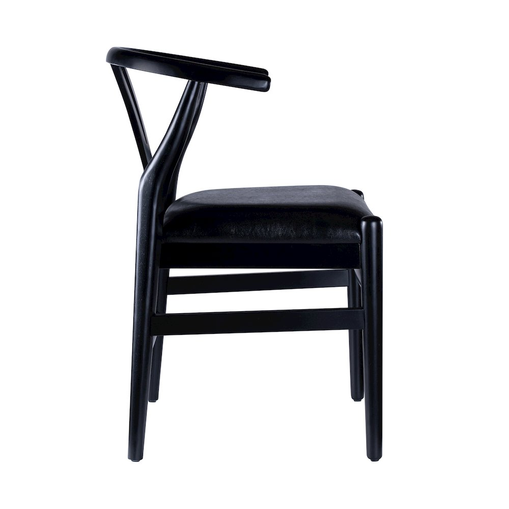 Wishbone Dining Chairs - Set of 2 - Black Finish