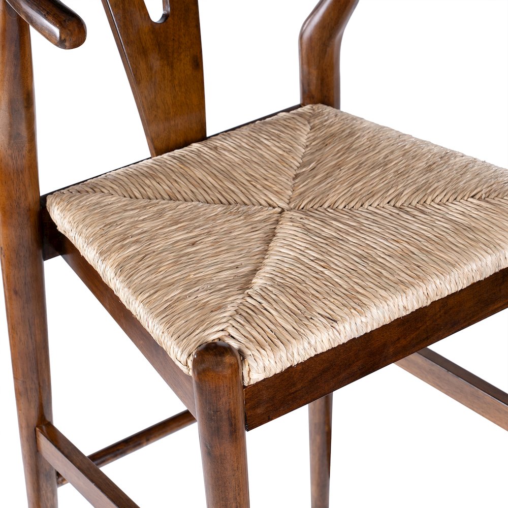 Wishbone Bar Height  Kitchen Bar Stool - Cappuccino Finish