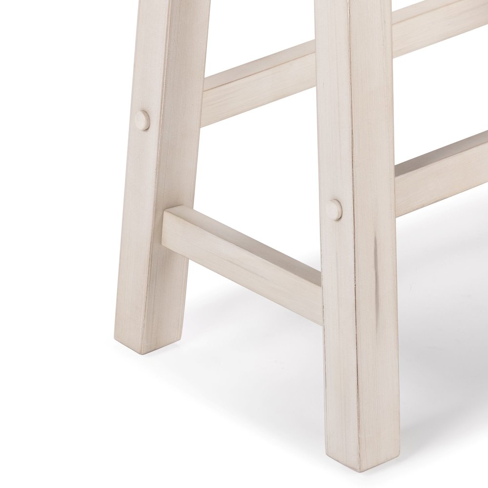 Sonoma Backless Saddle Counter Stool - European Black/Antique White