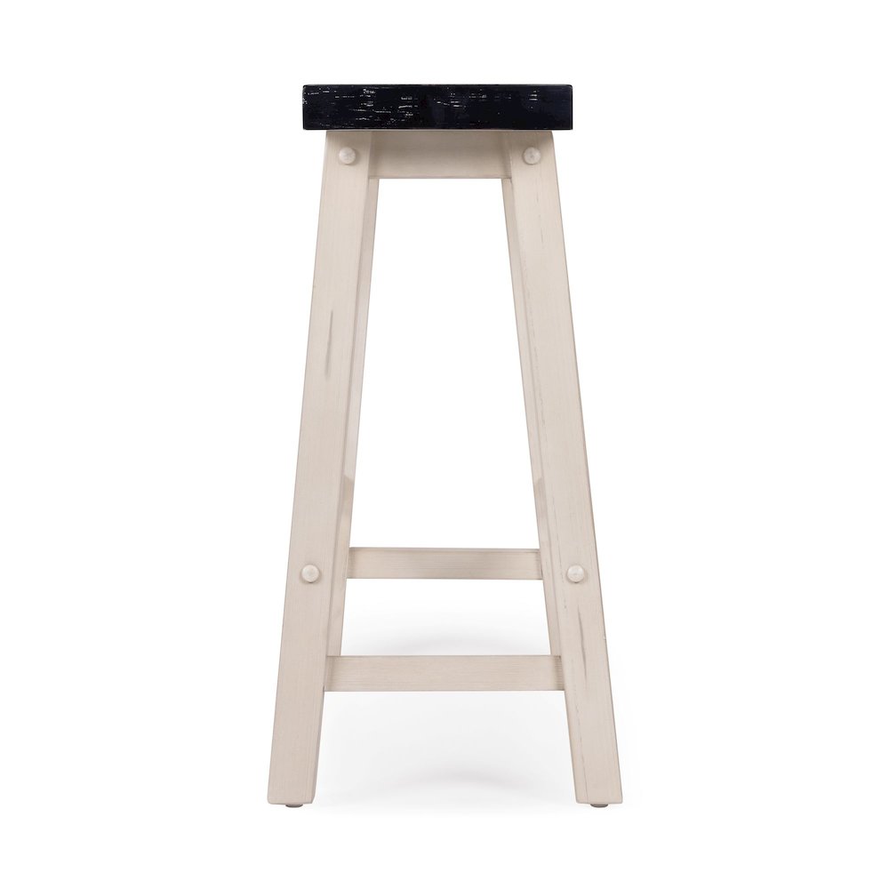 Sonoma Backless Bench - Antique White/European Black