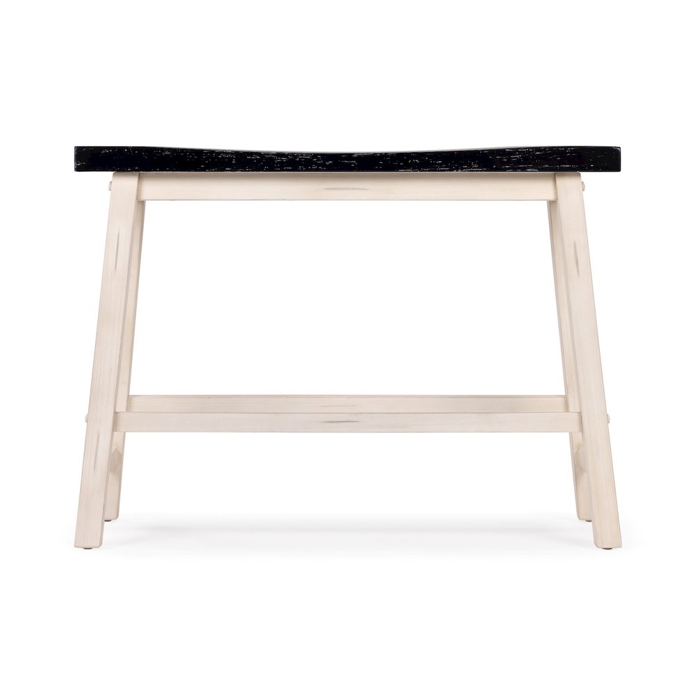Sonoma Backless Bench - Antique White/European Black