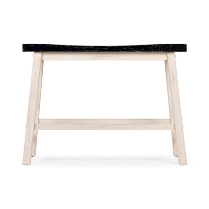 Sonoma Backless Bench - Antique White/European Black
