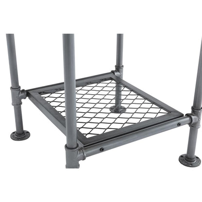 Newport End Table, Gray/Natural