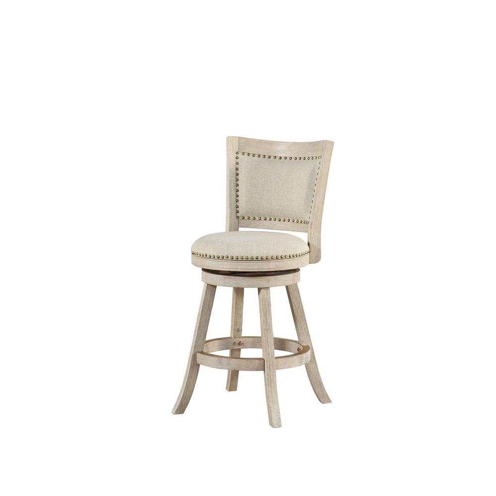 Melrose Swivel Counter Stool - Ivory Wire-Brush