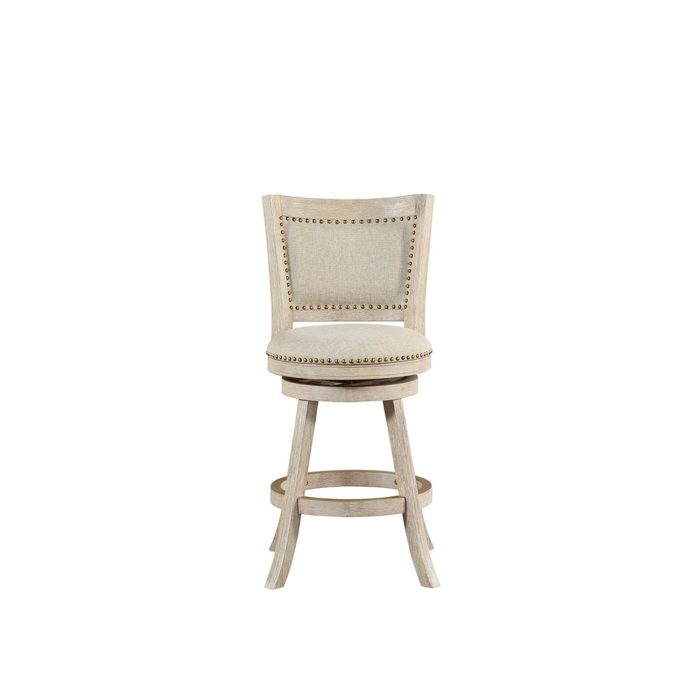 Melrose Swivel Counter Stool - Ivory Wire-Brush