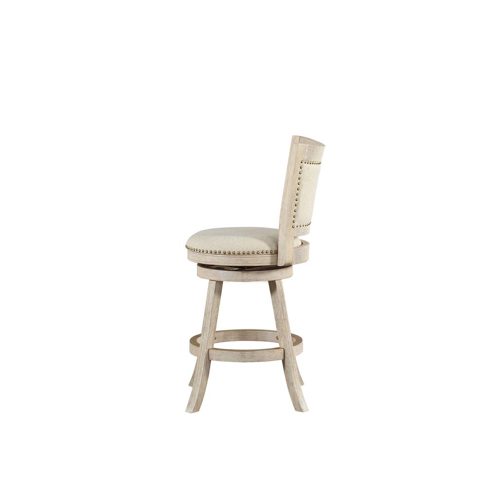 Melrose Swivel Counter Stool - Ivory Wire-Brush
