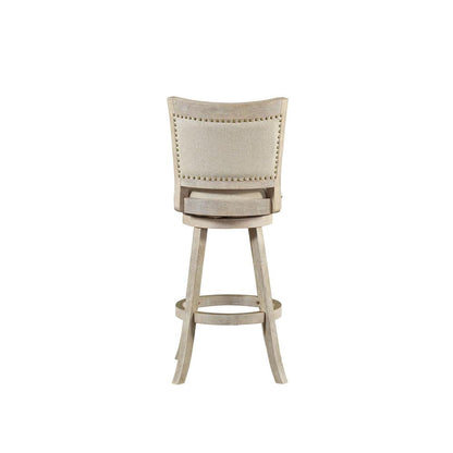 Melrose Swivel Bar Stool - Ivory Wire-Brush