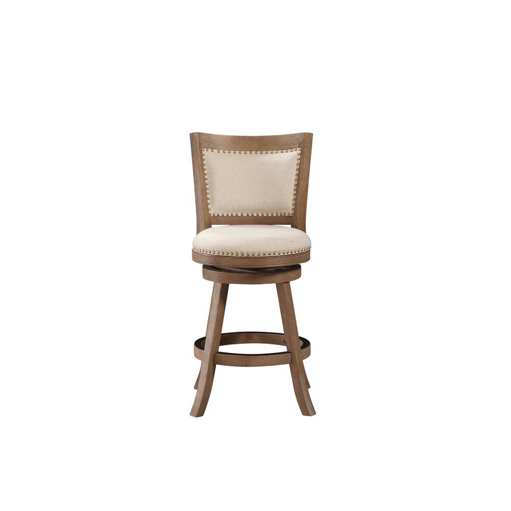 Melrose Swivel Counter Stool - Driftwood Wire-Brush