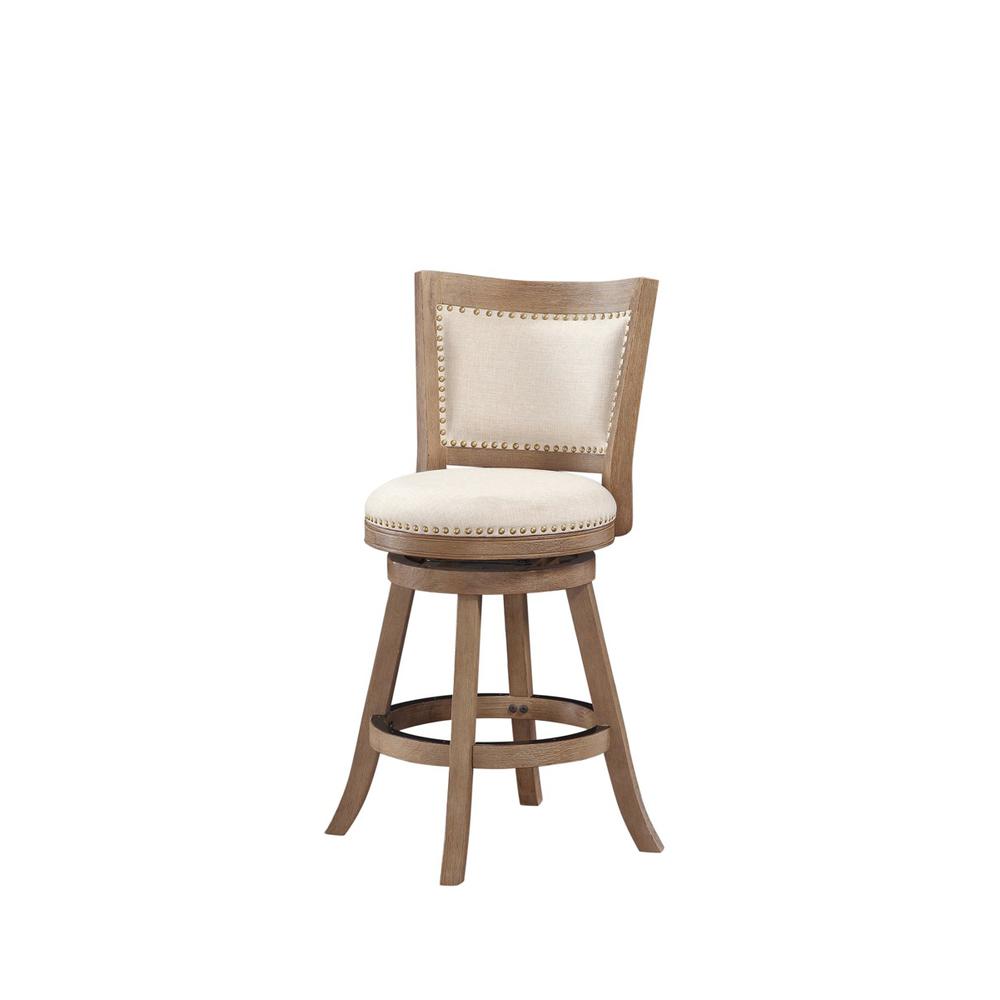 Melrose Swivel Counter Stool - Driftwood Wire-Brush