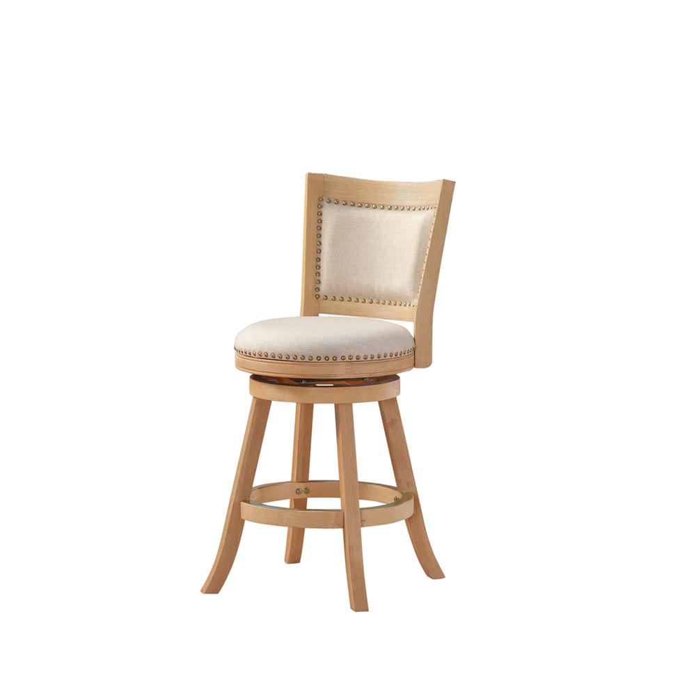 Melrose Swivel Counter Stool - Creme Wire-Brush