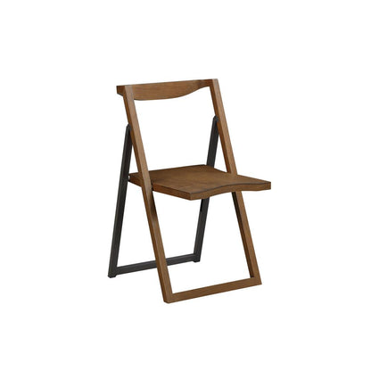 Sydney Folding Chair, Set of 2, Chestnut Wire-Brush