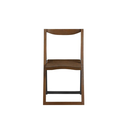 Sydney Folding Chair, Set of 2, Chestnut Wire-Brush