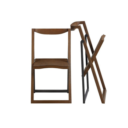 Sydney Folding Chair, Set of 2, Chestnut Wire-Brush