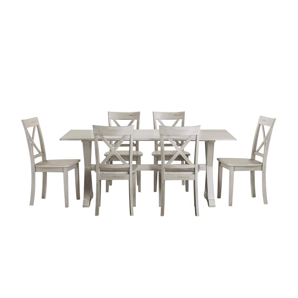 Jamestown 7pc Dining Set - Antique White