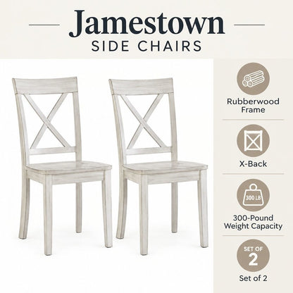 Jamestown Dining Chair - Set of 2 - Antique White