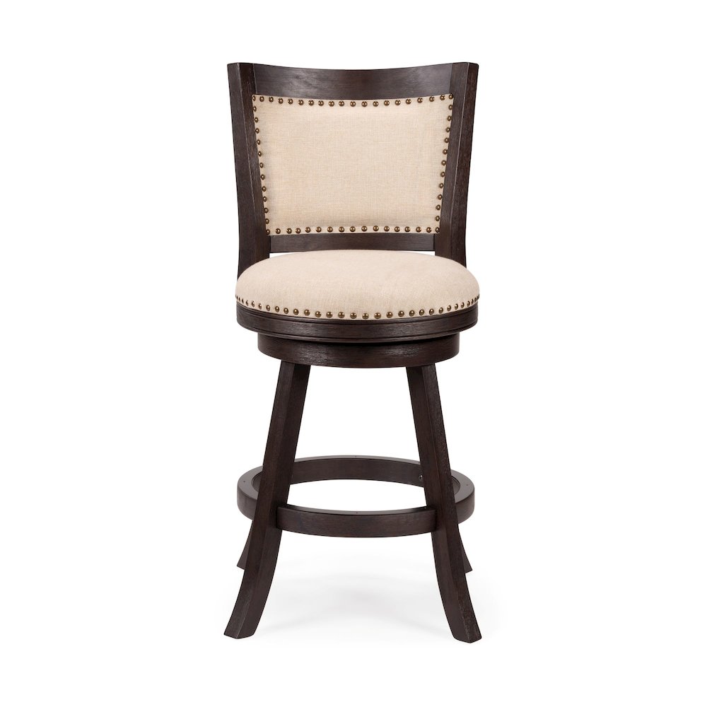 Melrose Swivel Counter Stool - Espresso Wire-Brush