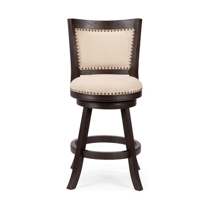Melrose Swivel Counter Stool - Espresso Wire-Brush