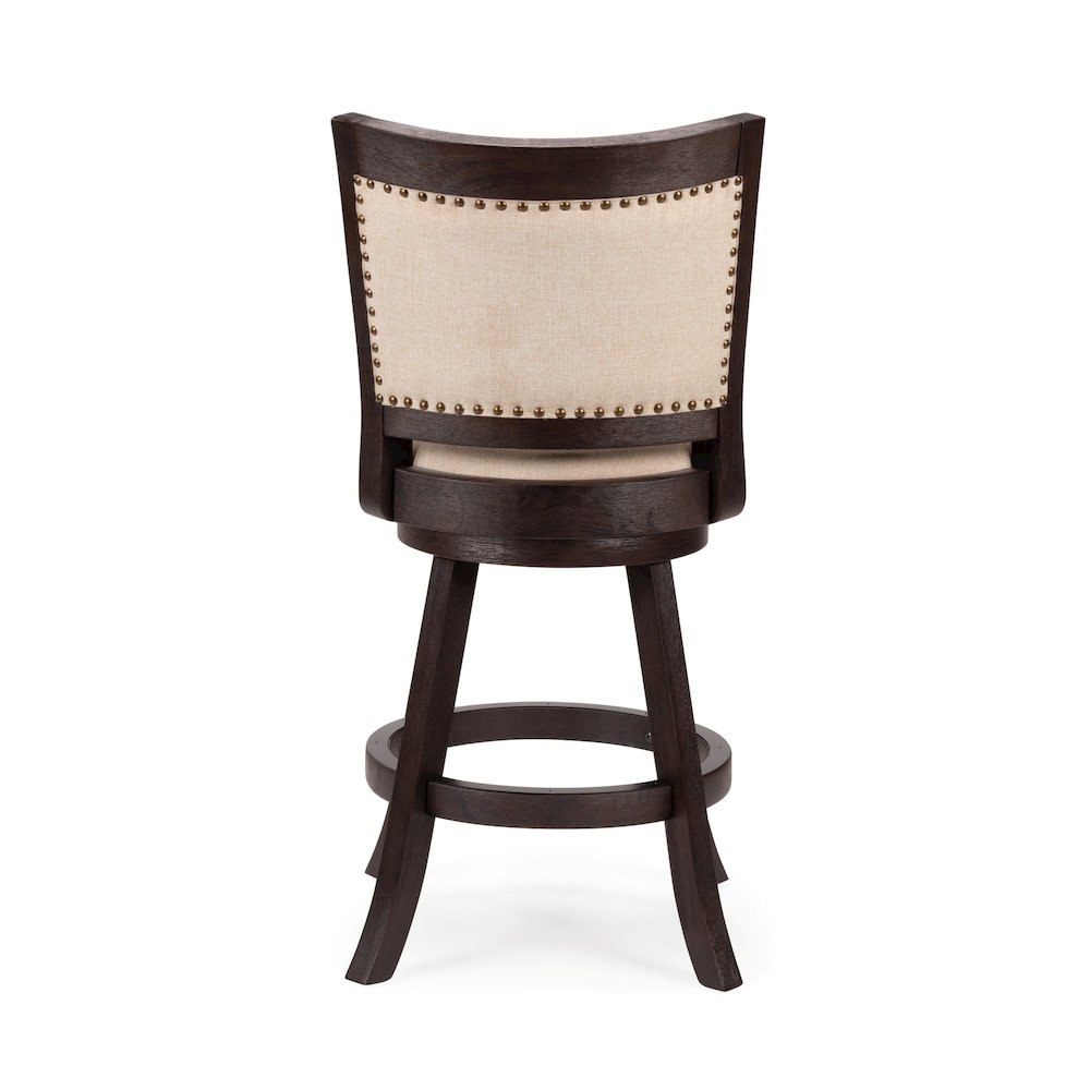 Melrose Swivel Counter Stool - Espresso Wire-Brush