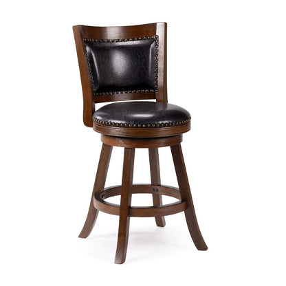 Melrose Swivel Counter Stool - Cappuccino Wire-Brush