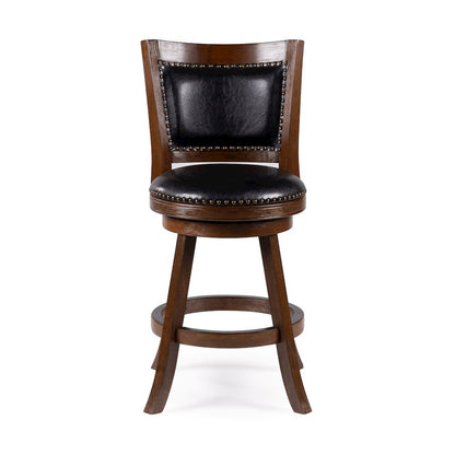 Melrose Swivel Counter Stool - Cappuccino Wire-Brush