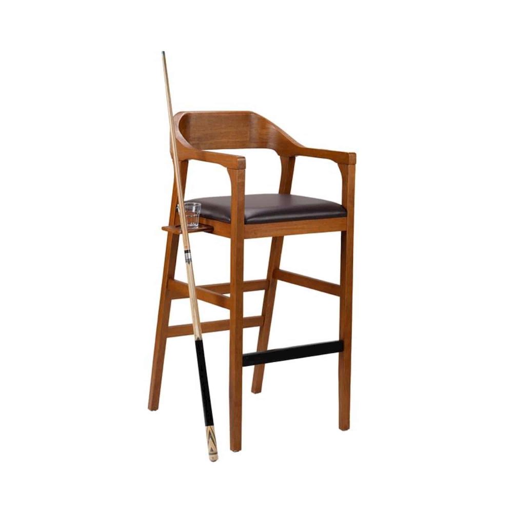 Rasmus Wood Extra Tall Bar Stool - Chestnut Wire-Brush Finish